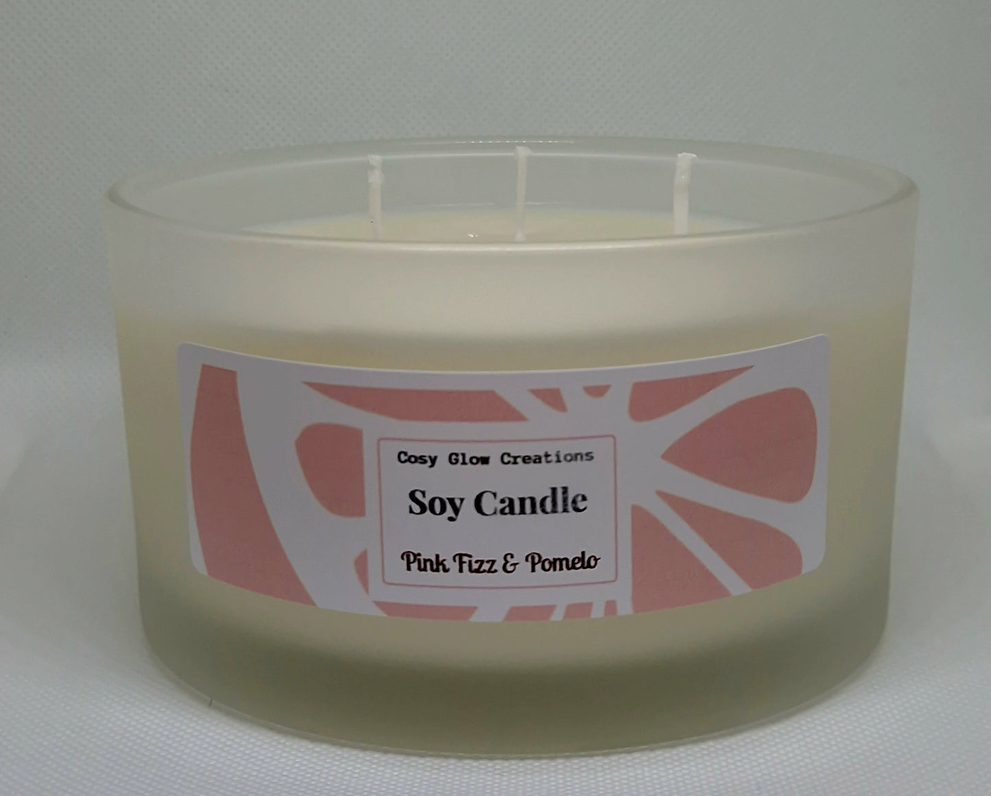 Large Soy Candle - Pink Fizz & Pomelo